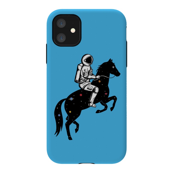 iPhone 11 StrongFit Astronaut and Horse by Coffee Man