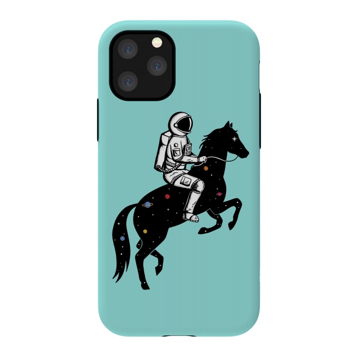 iPhone 11 Pro StrongFit Astronaut and Horse 2 by Coffee Man