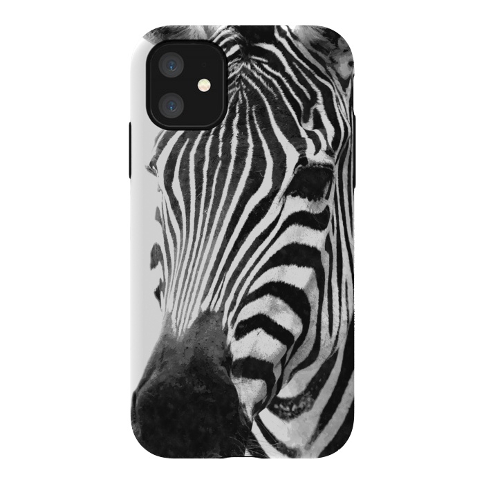 iPhone 11 StrongFit Black and White Zebra by Alemi