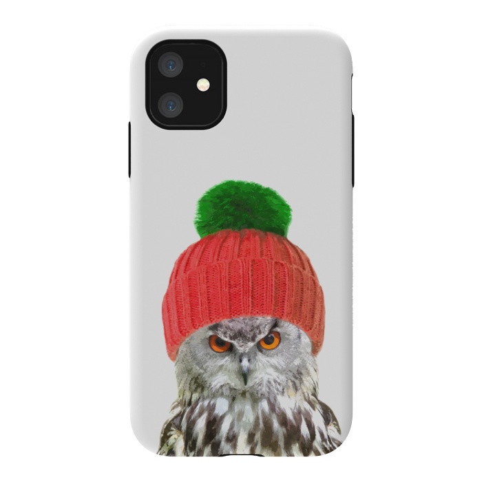 iPhone 11 StrongFit Funny Owl Portrait by Alemi