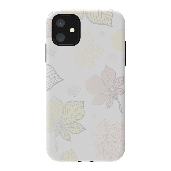 iPhone 11 StrongFit Autumn Leaves Pattern XV by Bledi