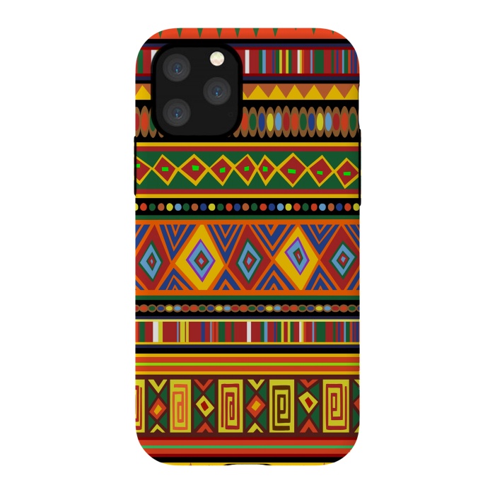 iPhone 11 Pro StrongFit Ethnic Colorful Pattern Africa Art by BluedarkArt