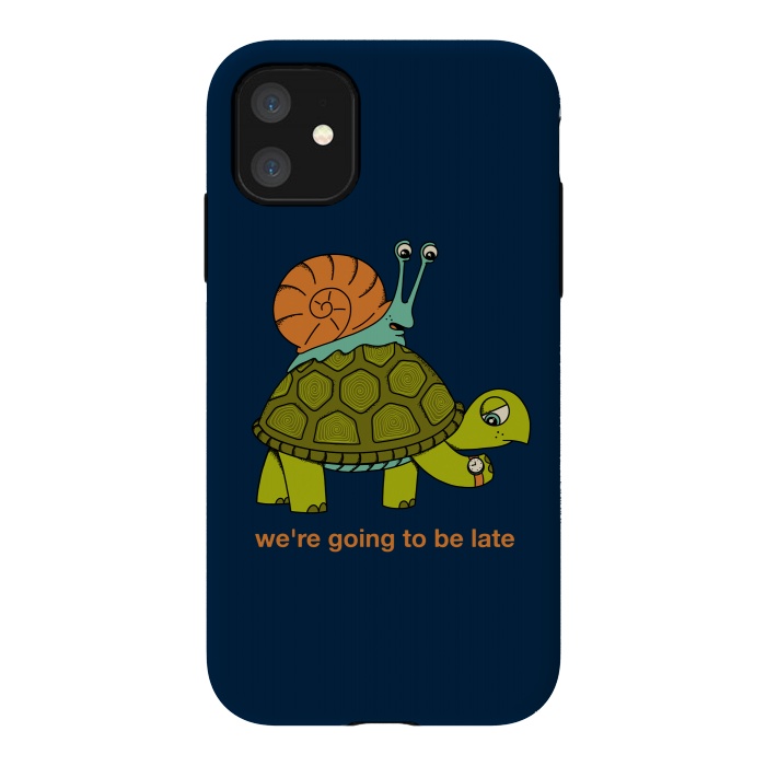 iPhone 11 StrongFit Turtle and Snail by Coffee Man