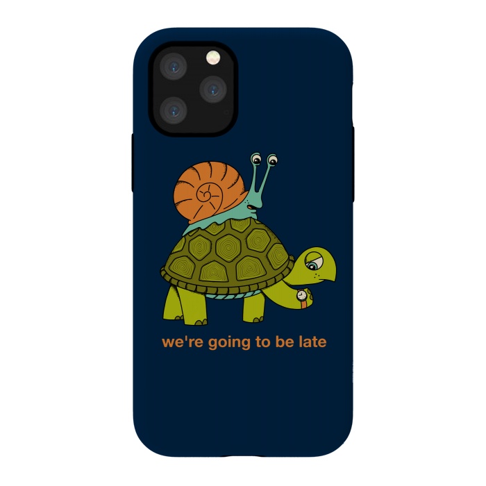 iPhone 11 Pro StrongFit Turtle and Snail by Coffee Man
