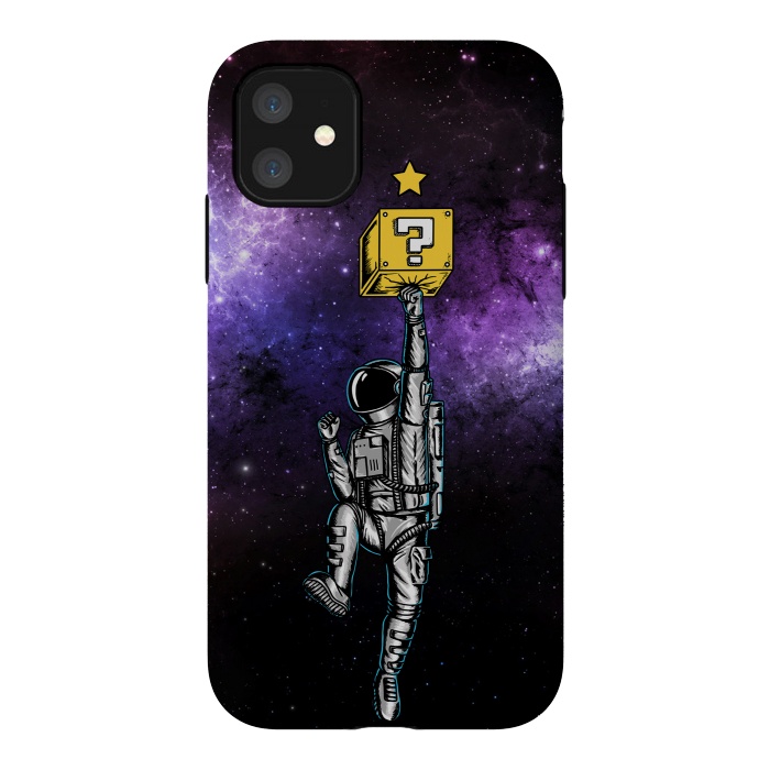 iPhone 11 StrongFit Astronaut and Star by Coffee Man