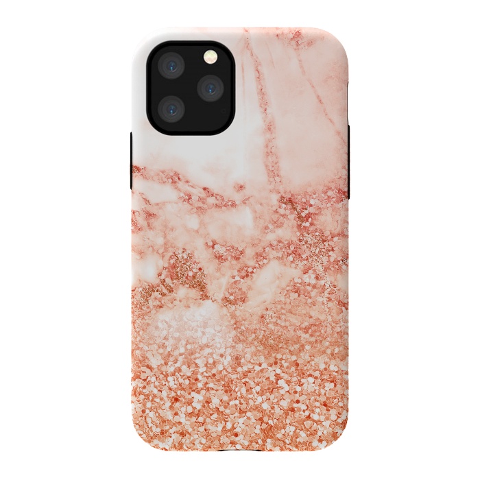 iPhone 11 Pro StrongFit Salmon Glitter Marble by  Utart