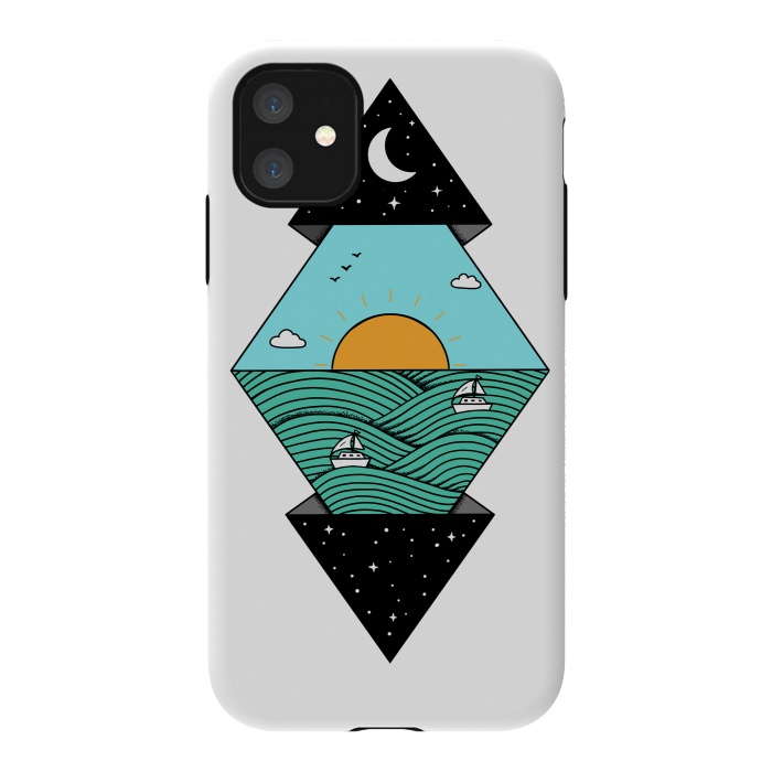iPhone 11 StrongFit Geometric Landscape by Coffee Man