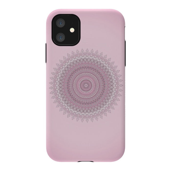 iPhone 11 StrongFit Soft Pink Mandala by Andrea Haase
