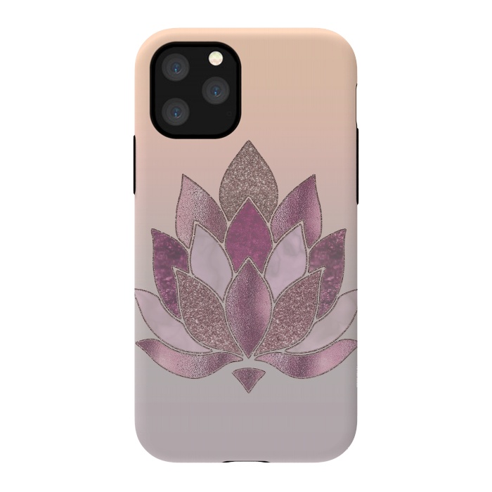 iPhone 11 Pro StrongFit Shimmering Lotus Flower Symbol 2 by Andrea Haase
