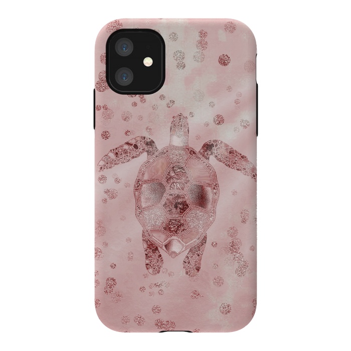 iPhone 11 StrongFit Glamorous Sea Turtle by Andrea Haase