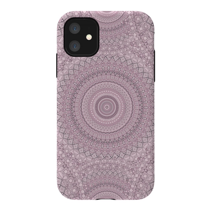 iPhone 11 StrongFit Pastel Pink Mandala Art by Andrea Haase