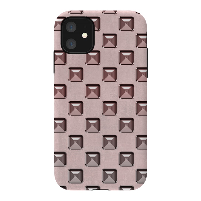 iPhone 11 StrongFit Soft Pink Shiny Gemstones by Andrea Haase
