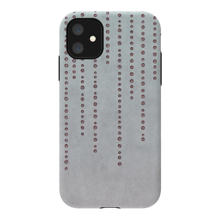 iPhone 11 StrongFit Soft Pink Rhinestone Embellishment by Andrea Haase