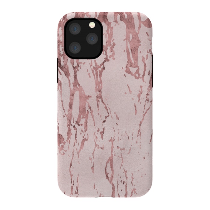 iPhone 11 Pro StrongFit Shiny Rose Gold Marble 2 by Andrea Haase