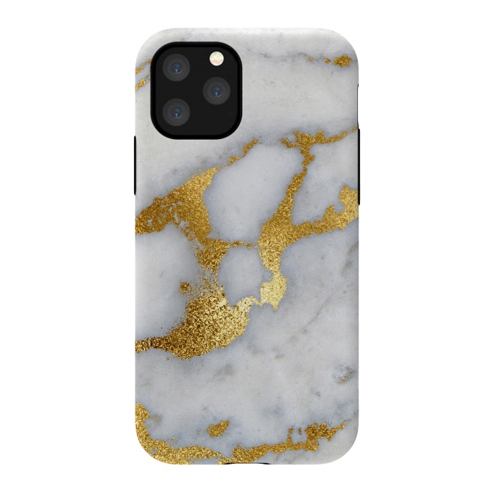 iPhone 11 Pro StrongFit Marble with Gold Metal Foil Veins by  Utart