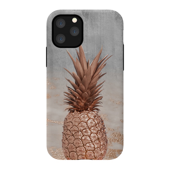 iPhone 11 Pro StrongFit Rose Gold Pineapple and Marble by  Utart