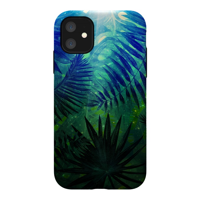 iPhone 11 StrongFit Aloha Blue Jungle Night by  Utart