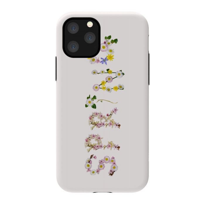 iPhone 11 Pro StrongFit Spring - Flower Typography  by  Utart