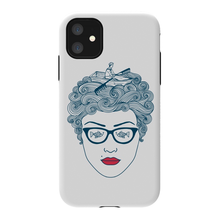 iPhone 11 StrongFit Lady Ocean by Coffee Man