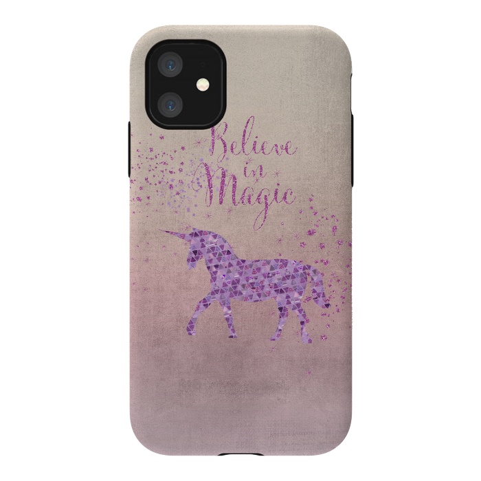 iPhone 11 StrongFit Unicorn Believe In Magic by Andrea Haase
