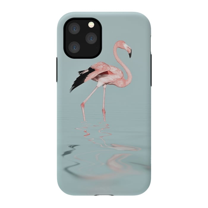 iPhone 11 Pro StrongFit Flamingo On Turquoise Waters by Andrea Haase