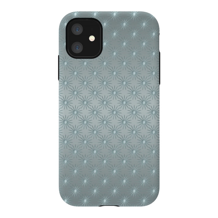 iPhone 11 StrongFit Turquoise Star Pattern by Andrea Haase