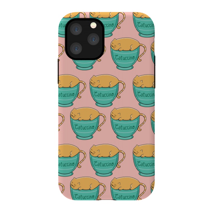 iPhone 11 Pro StrongFit Catuccino Pattern 2 by Coffee Man