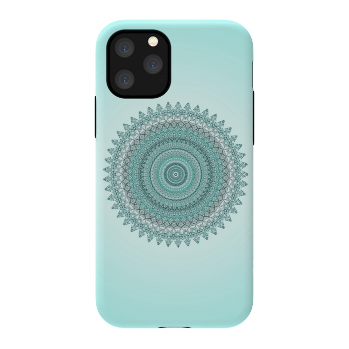 iPhone 11 Pro StrongFit Magical Teal Mandala by Andrea Haase