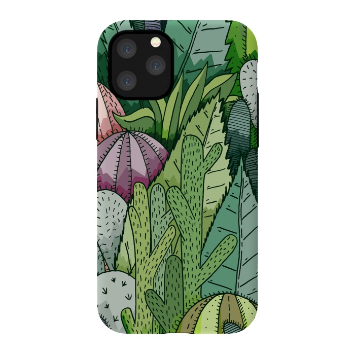 iPhone 11 Pro StrongFit Cactus Garden by Steve Wade (Swade)