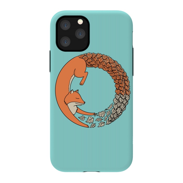 iPhone 11 Pro StrongFit Fox Circle by Coffee Man