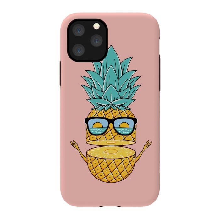 iPhone 11 Pro StrongFit Pineapple Sunglasses Pink by Coffee Man