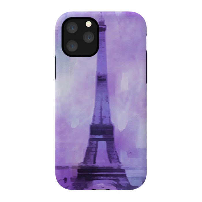 iPhone 11 Pro StrongFit Purple Paris Watercolor  by Andrea Haase