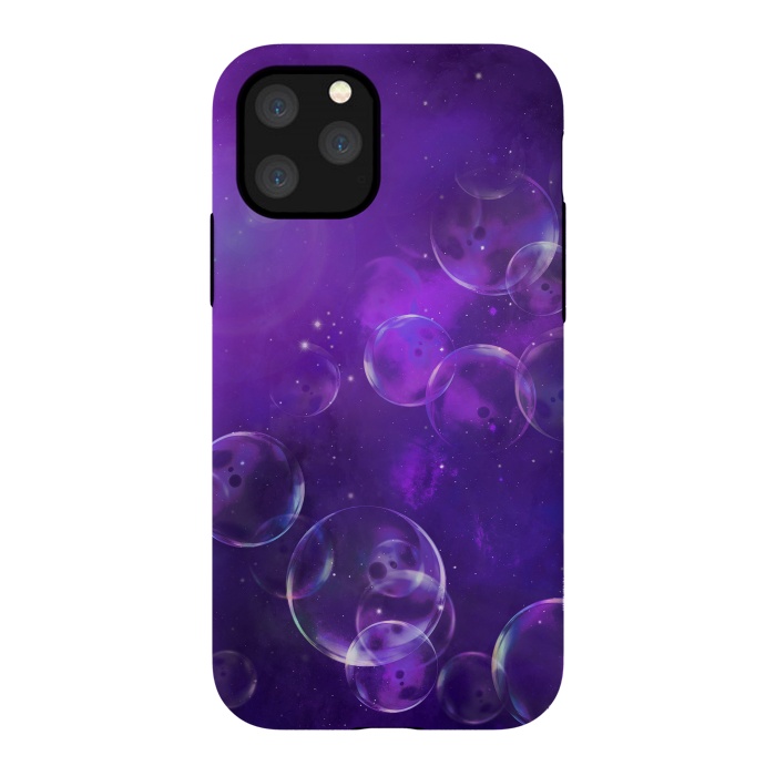 iPhone 11 Pro StrongFit Surreal Purple Bubbles by Andrea Haase