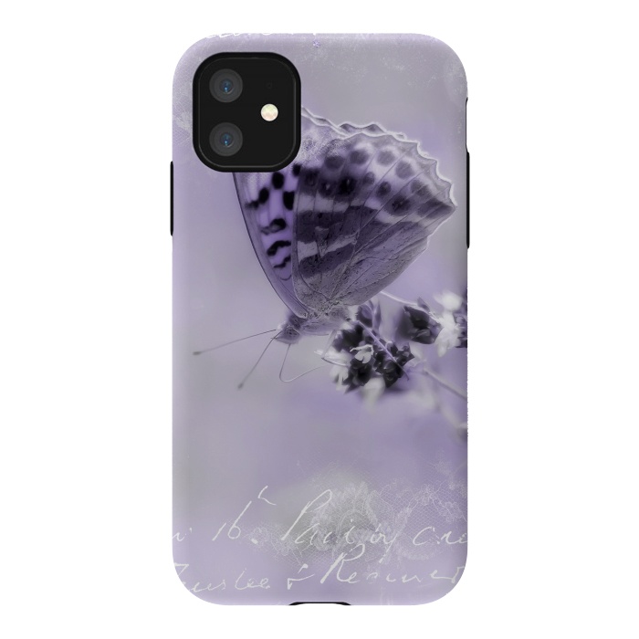 iPhone 11 StrongFit Purple Butterfly by Andrea Haase