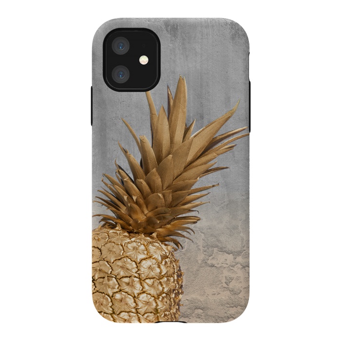 iPhone 11 StrongFit Gold Aloha Pineapple  by  Utart
