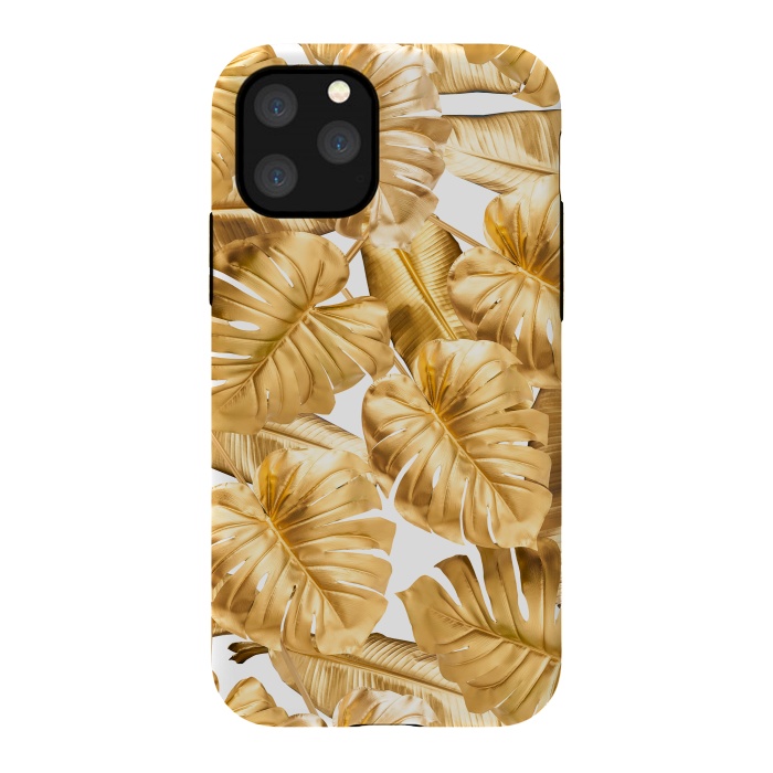 iPhone 11 Pro StrongFit Aloha Gold Monstera Jungle by  Utart