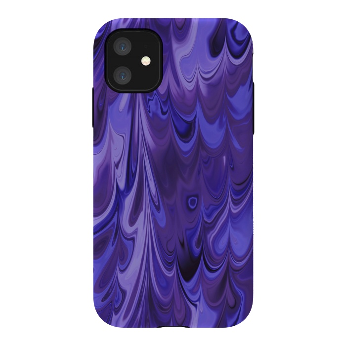 iPhone 11 StrongFit Purple Faux Marble 2 by Andrea Haase