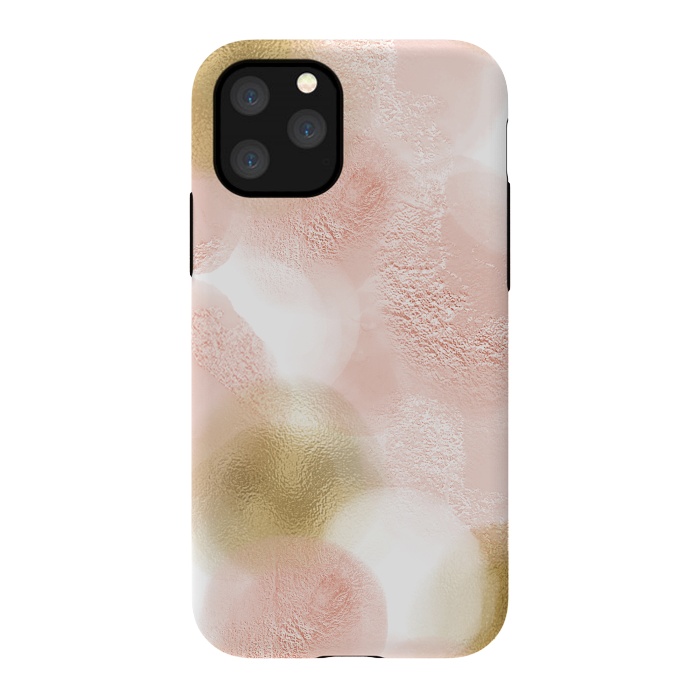 iPhone 11 Pro StrongFit Gold and Pink Blush Dots by  Utart