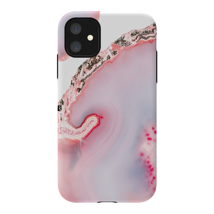 iPhone 11 StrongFit Pink Agate Slices by  Utart