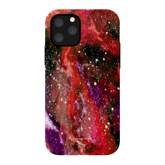 iPhone 11 Pro StrongFit Red Galaxy by Gringoface Designs