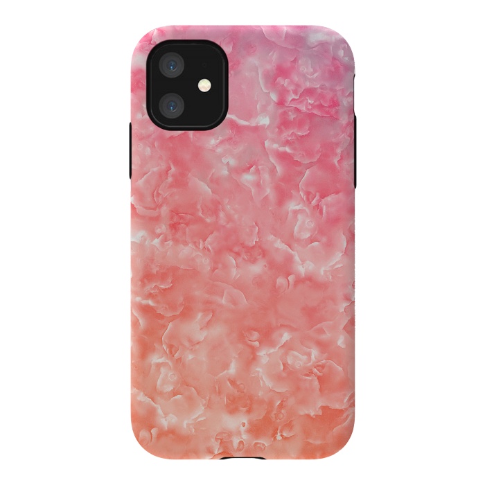 iPhone 11 StrongFit Pink Mother of Pearl Pattern by  Utart
