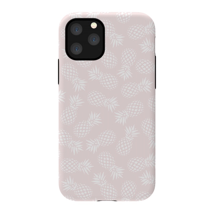 iPhone 11 Pro StrongFit Pineapple pattern on pink 022 by Jelena Obradovic