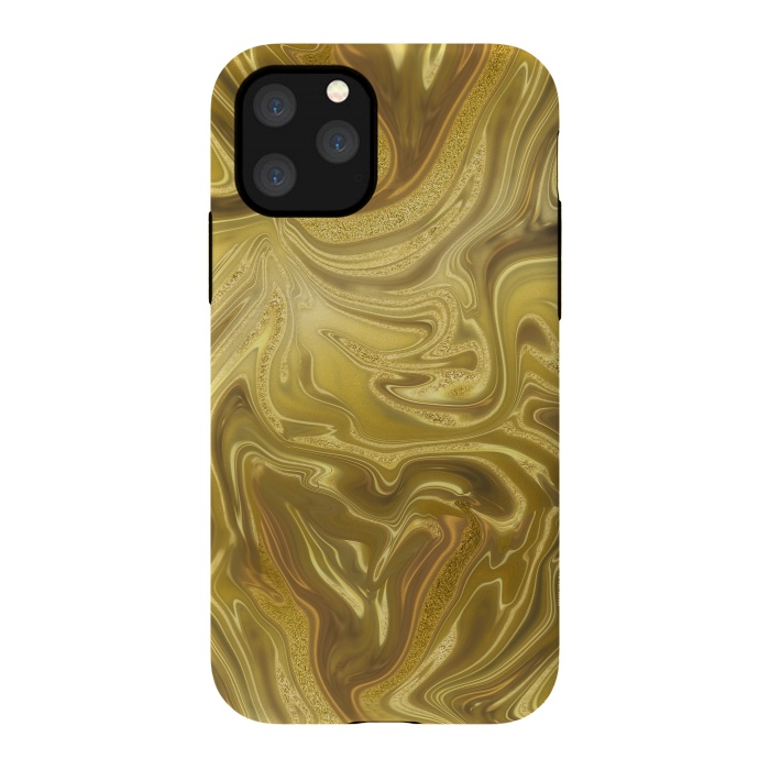 iPhone 11 Pro StrongFit Liquid Gold by Andrea Haase
