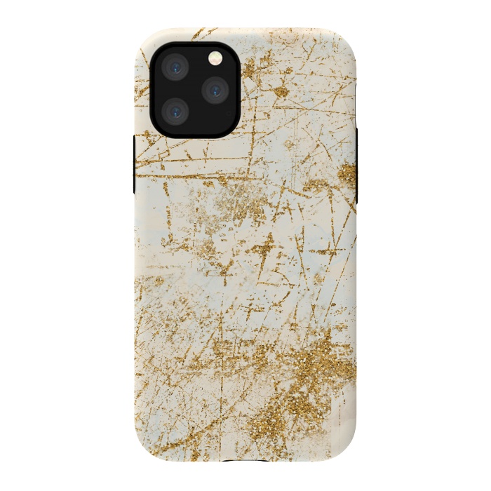 iPhone 11 Pro StrongFit Golden Scratches by Andrea Haase