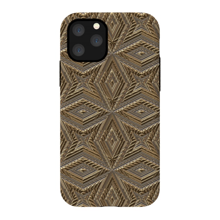 iPhone 11 Pro StrongFit Golden Embossed Ornaments by Andrea Haase