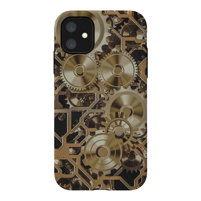 iPhone 11 StrongFit Steampunk Gold by Andrea Haase