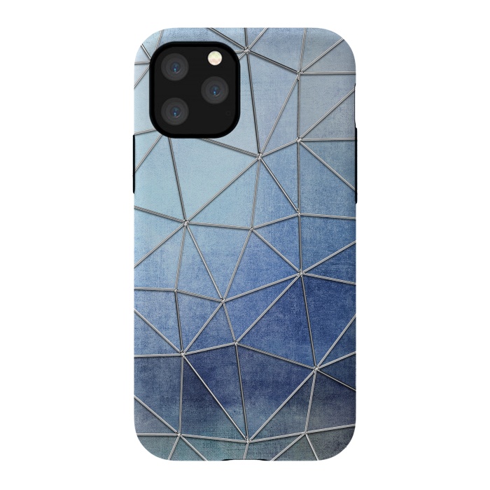 iPhone 11 Pro StrongFit Blue Triangles 2 by Andrea Haase
