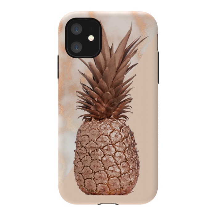 iPhone 11 StrongFit Sweet Copper Pineapple and Marble by  Utart