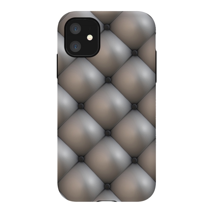 iPhone 11 StrongFit Shimmering Brushed Silver by Andrea Haase