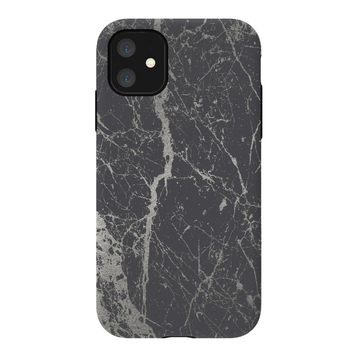 iPhone 11 StrongFit Elegant Silver Marble 2 by Andrea Haase